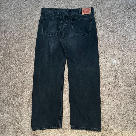 Vintage Levi's Mens 38X30 Black 505 Regular Fit Straight Leg Jeans - Picture 2 of 7